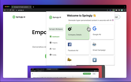 Springly Ai website screenshot