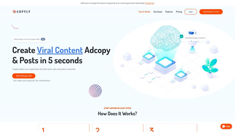 Copyly website screenshot