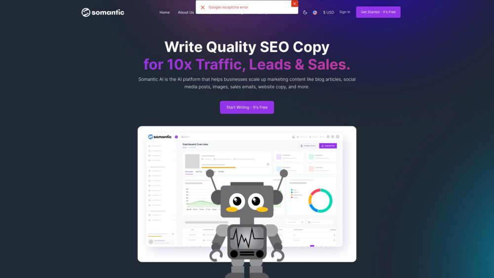 S website screenshot
