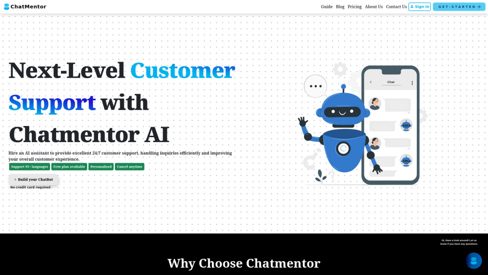 Chatmentor website screenshot