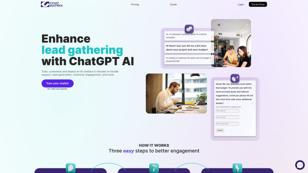 Chatmatrix website screenshot