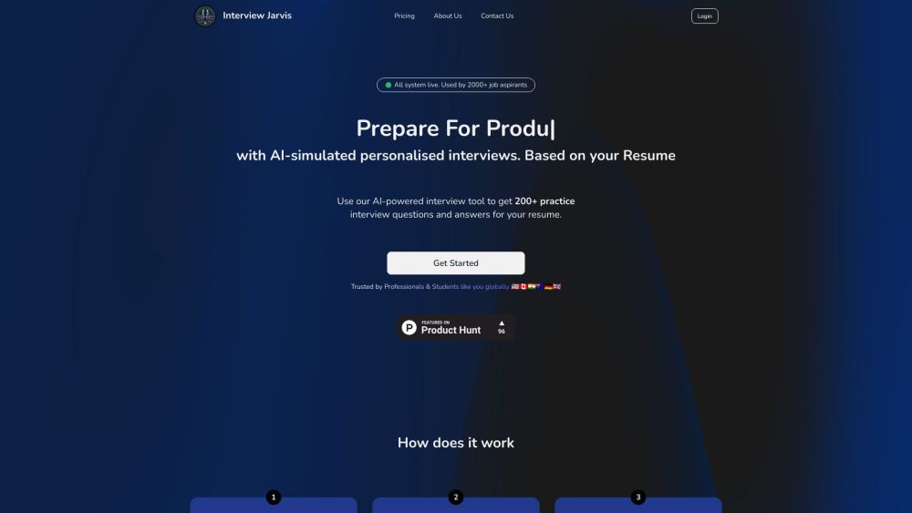 Interviewjarvis website screenshot