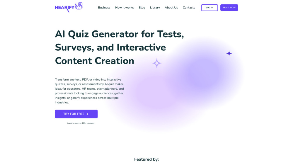 Hearify website screenshot
