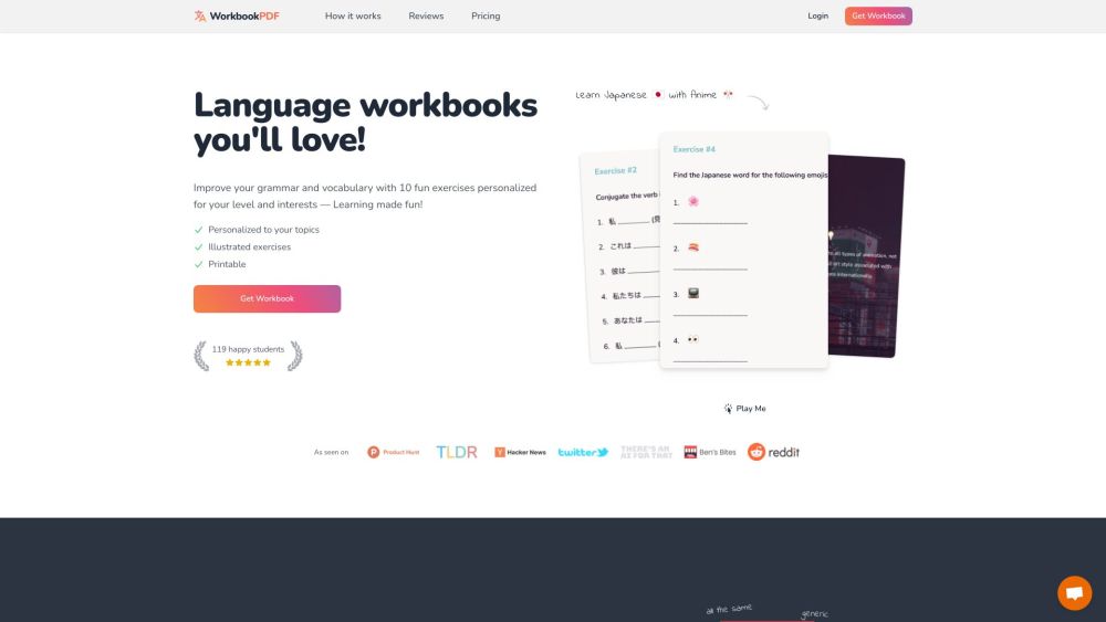 Workbookpdf website screenshot