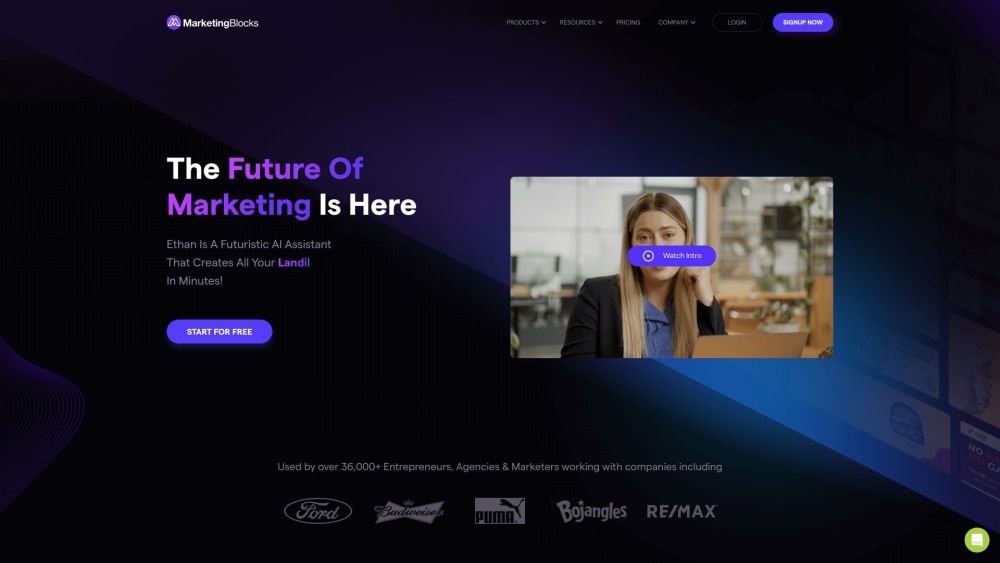 Marketingblocks Ai website screenshot
