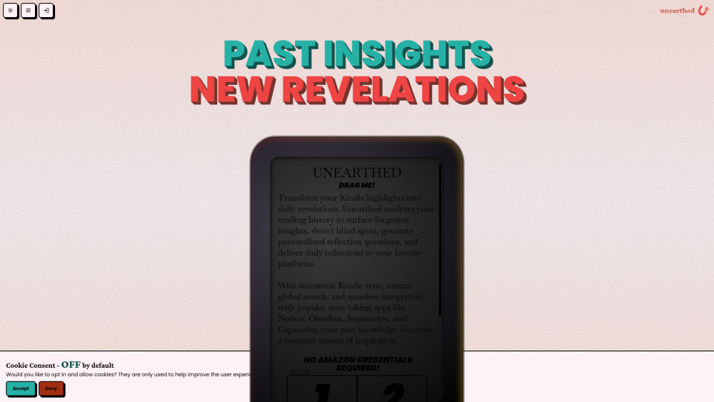 Unearthed website screenshot