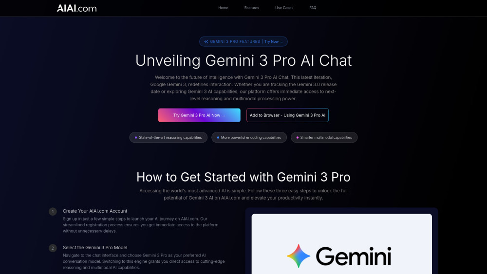 Gemini 3 Ai website screenshot