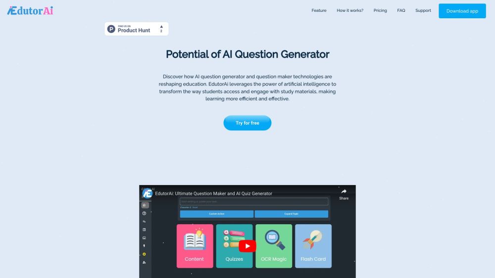 Edutor Ai website screenshot