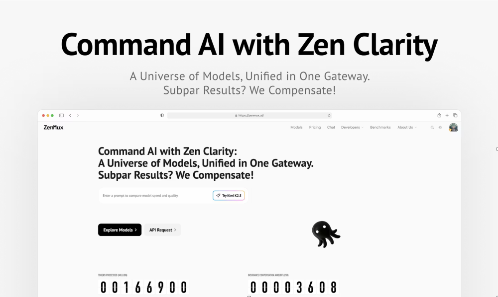 Zenmux website screenshot