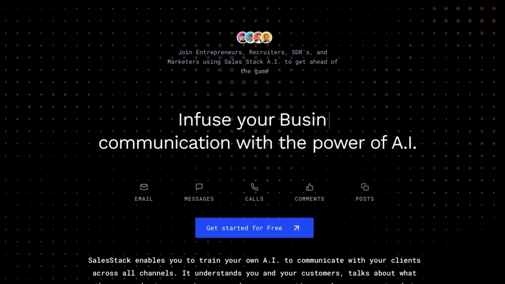 Sales Stack website screenshot