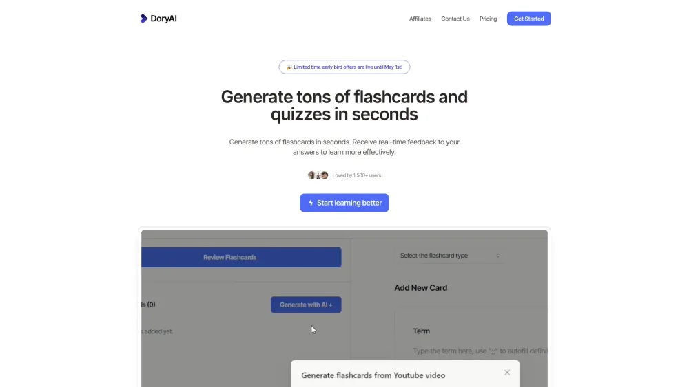 D website screenshot