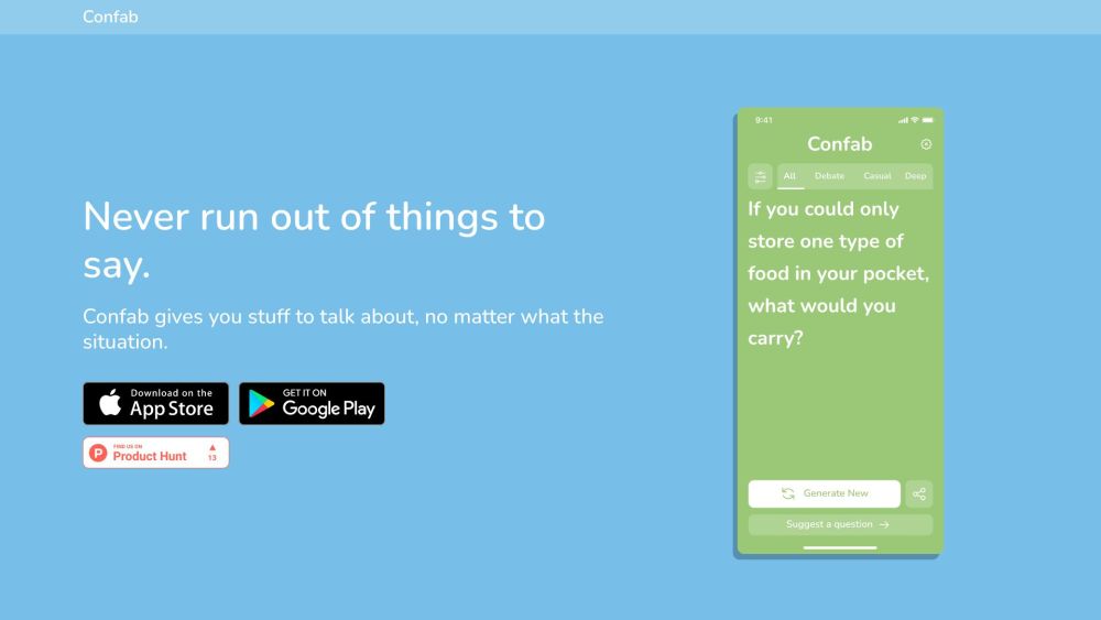 Confab website screenshot