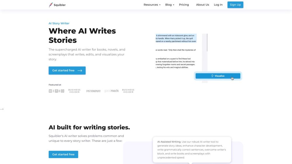 Squibler website screenshot
