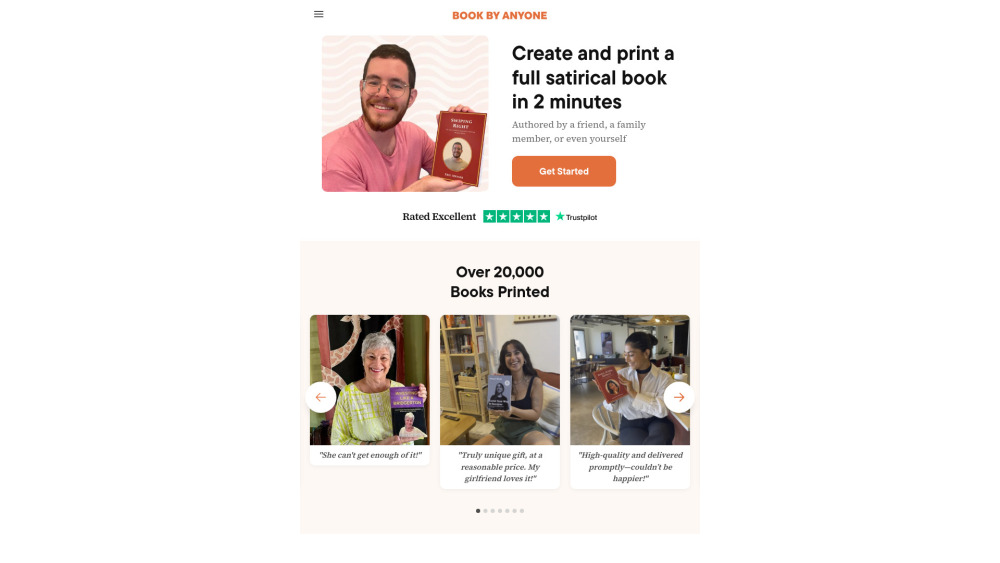 Bookbyanyone Com website screenshot