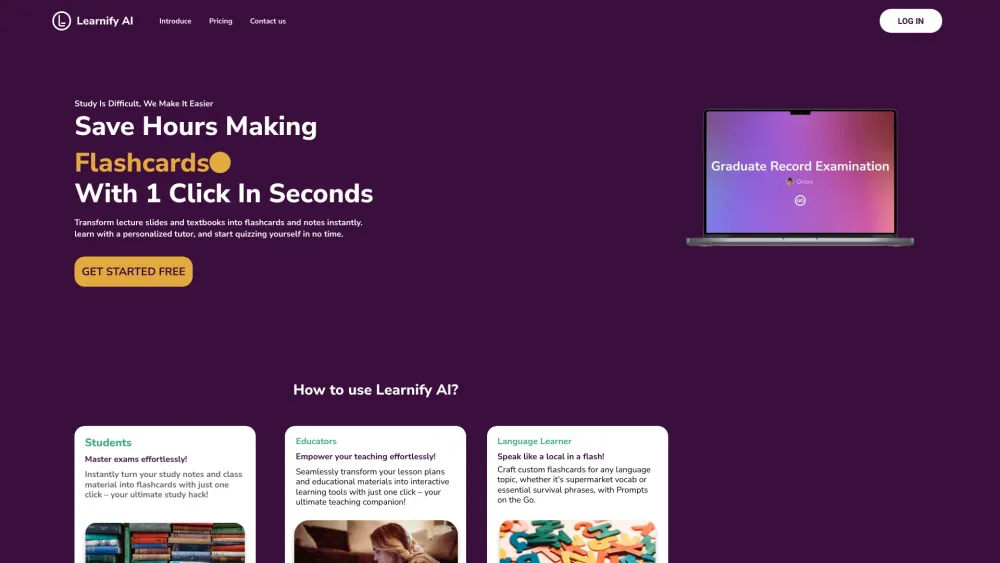 L website screenshot