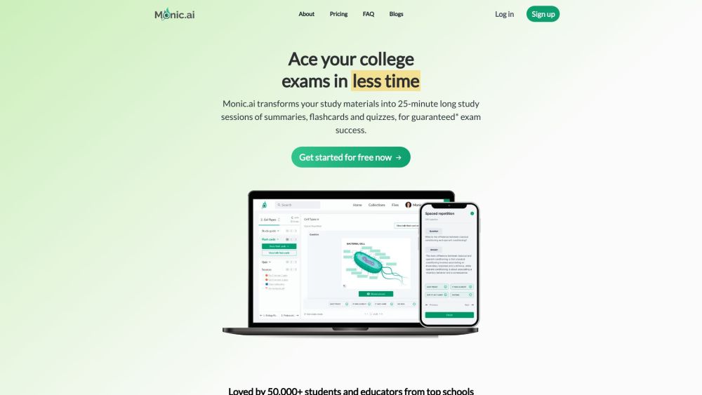 Monic Ai 1 website screenshot