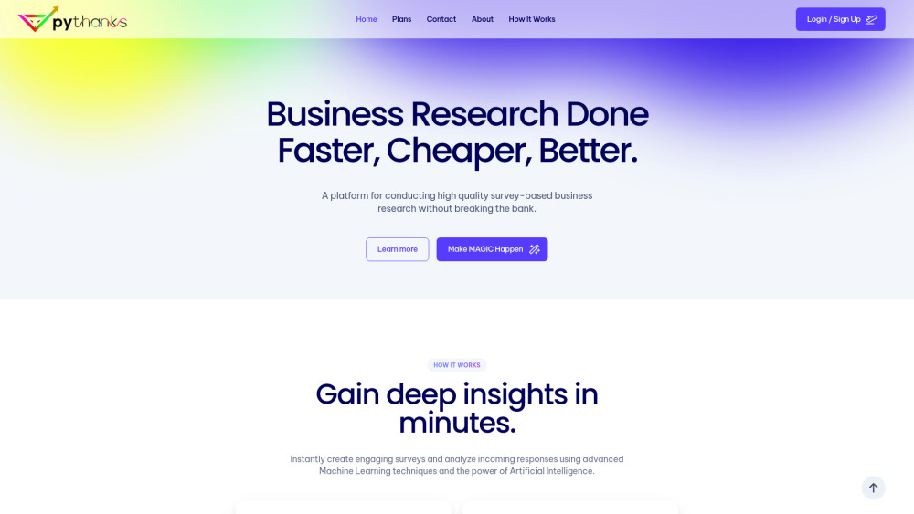 Pythanks Magic And Readymade Solutions website screenshot