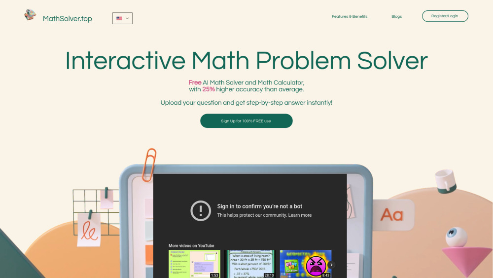 Mathsolver Top website screenshot