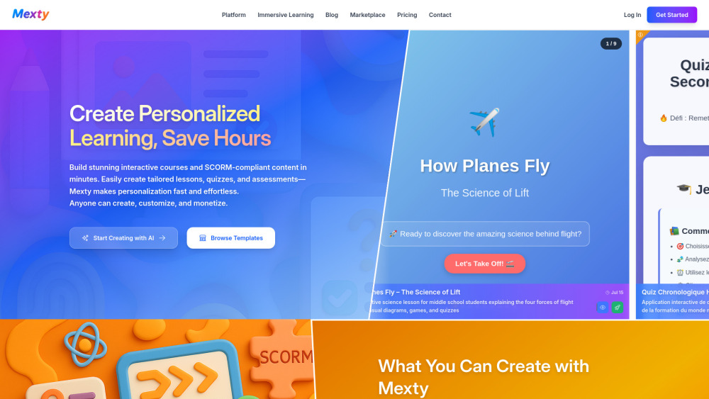 Mexty website screenshot