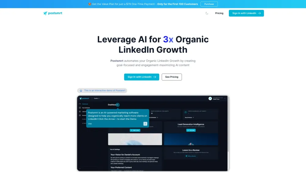 Postsmrt website screenshot