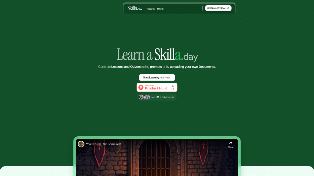 Skilla Day website screenshot