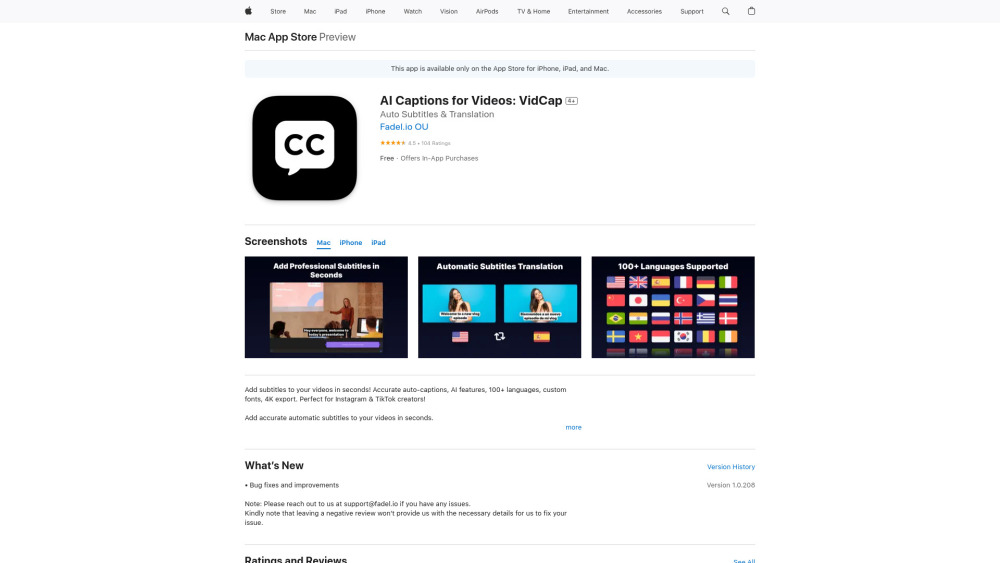 Vidcap website screenshot