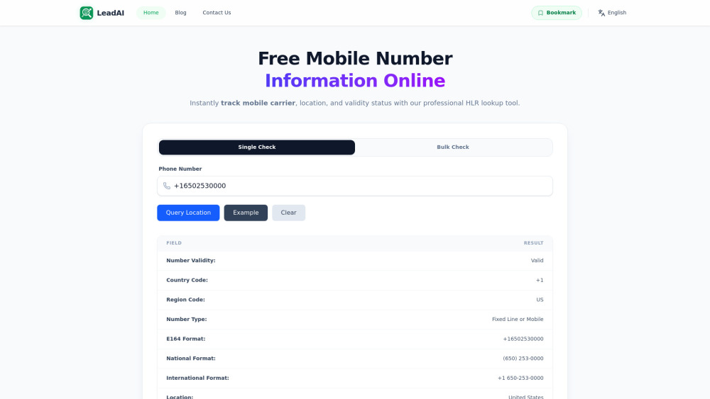 Leadai website screenshot