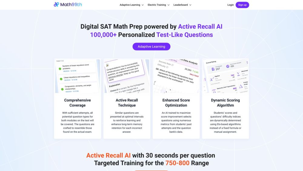 M website screenshot