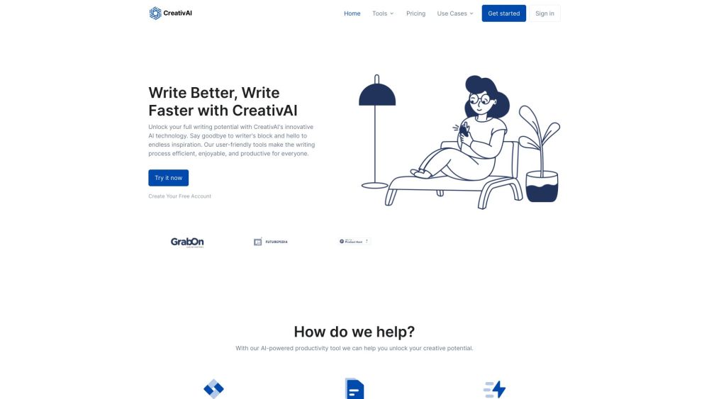 Creativai website screenshot