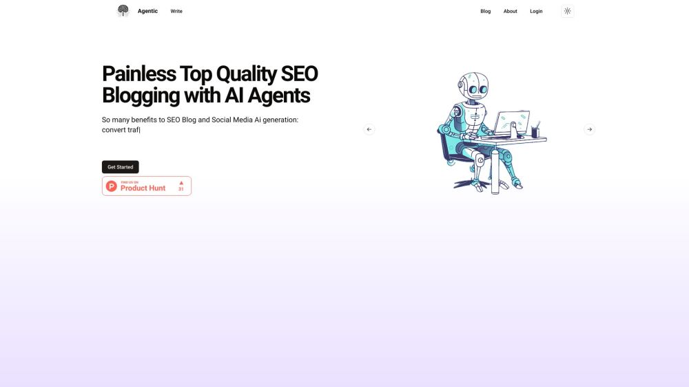 Agentic website screenshot