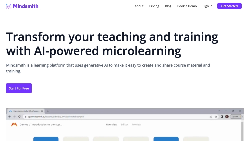 Mindsmith website screenshot