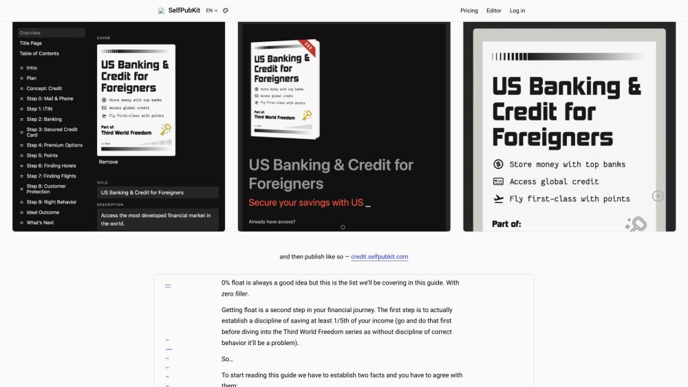 Selfpubkit website screenshot