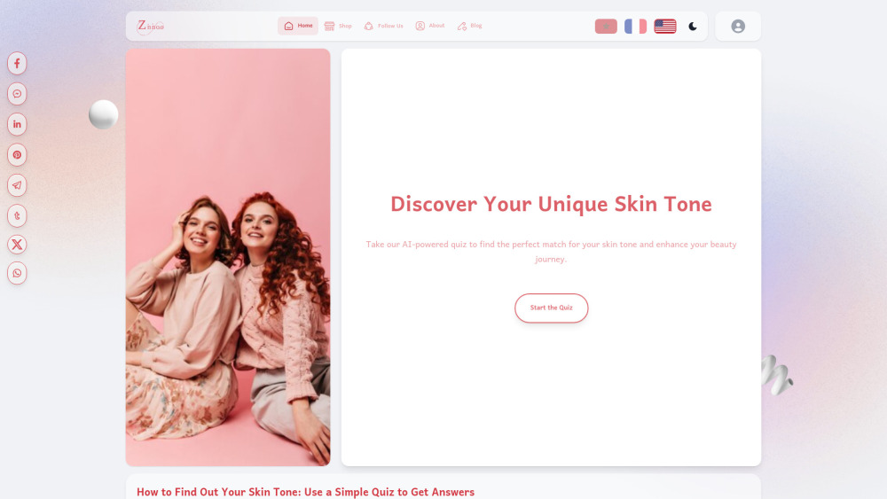 P website screenshot