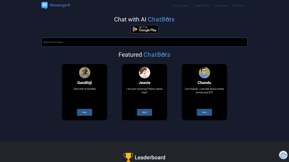 Messengerx website screenshot