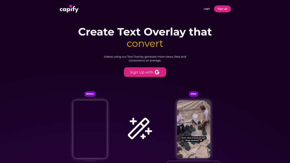 Capify Pizza website screenshot