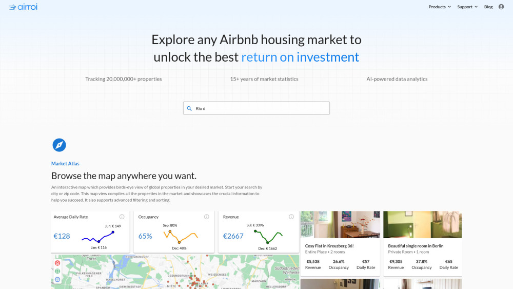 Airroi website screenshot