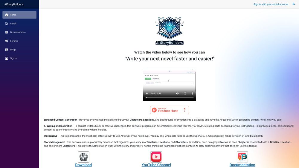 Aistorybuilders website screenshot