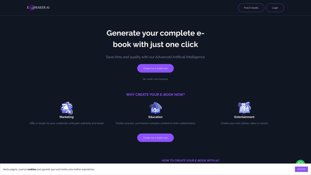 E website screenshot