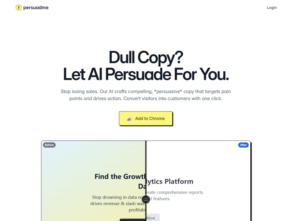 Persuadme website screenshot