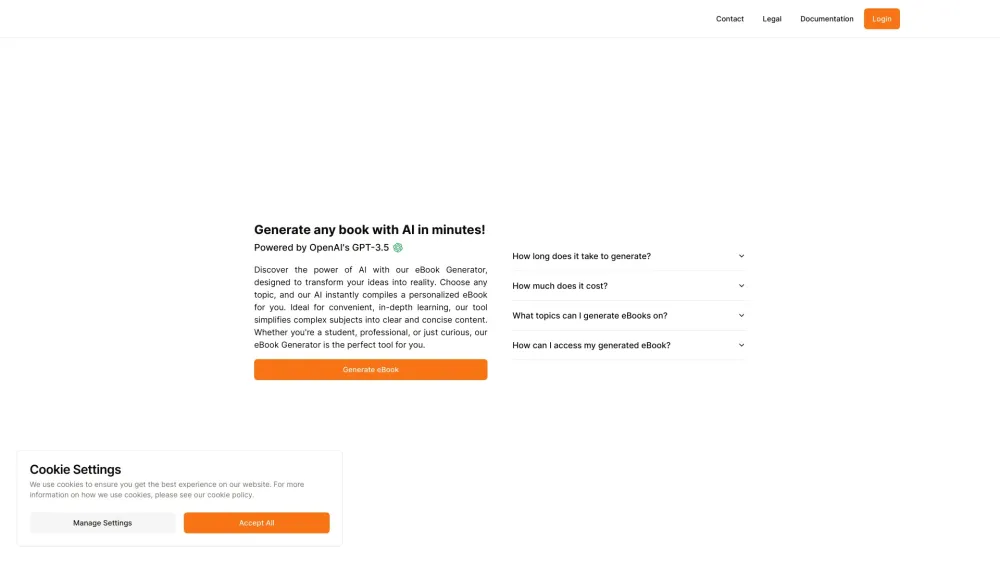 Aiebooks App website screenshot