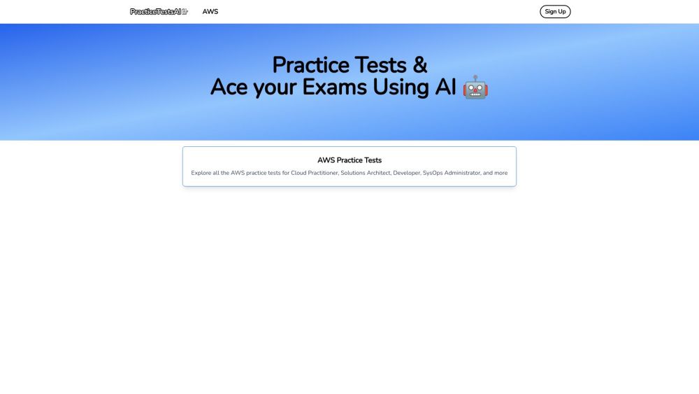 Practice website screenshot