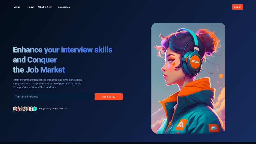 A website screenshot
