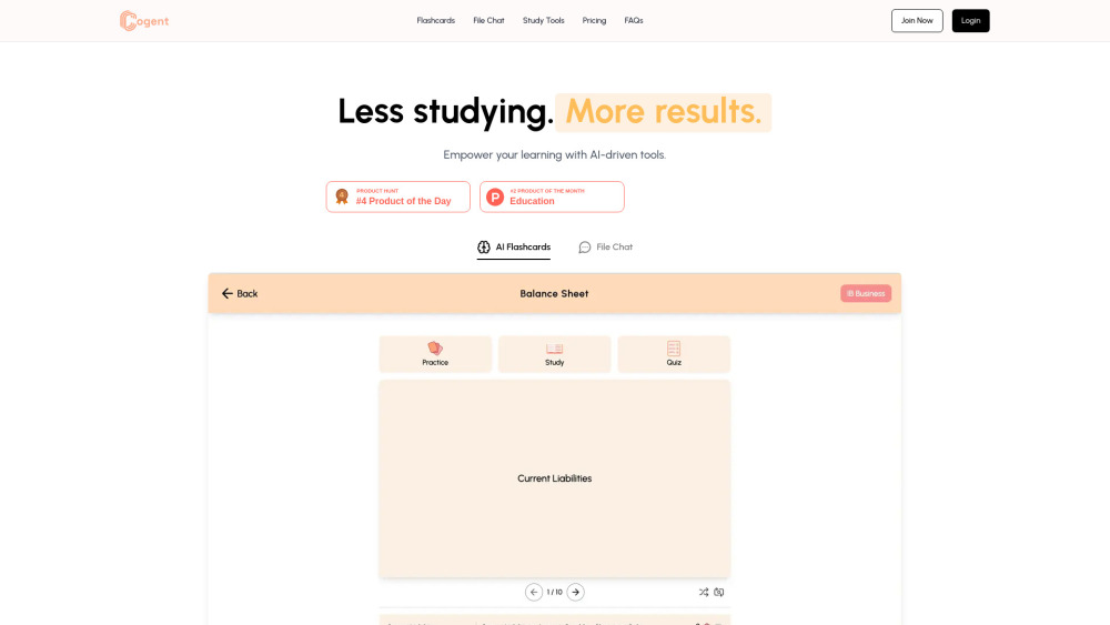 Cogent website screenshot