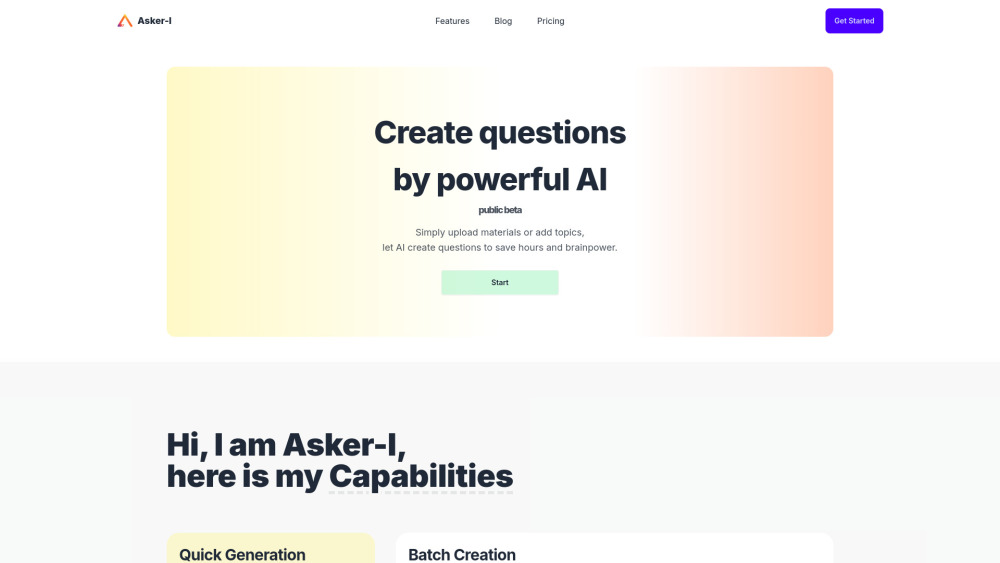 Asker I website screenshot
