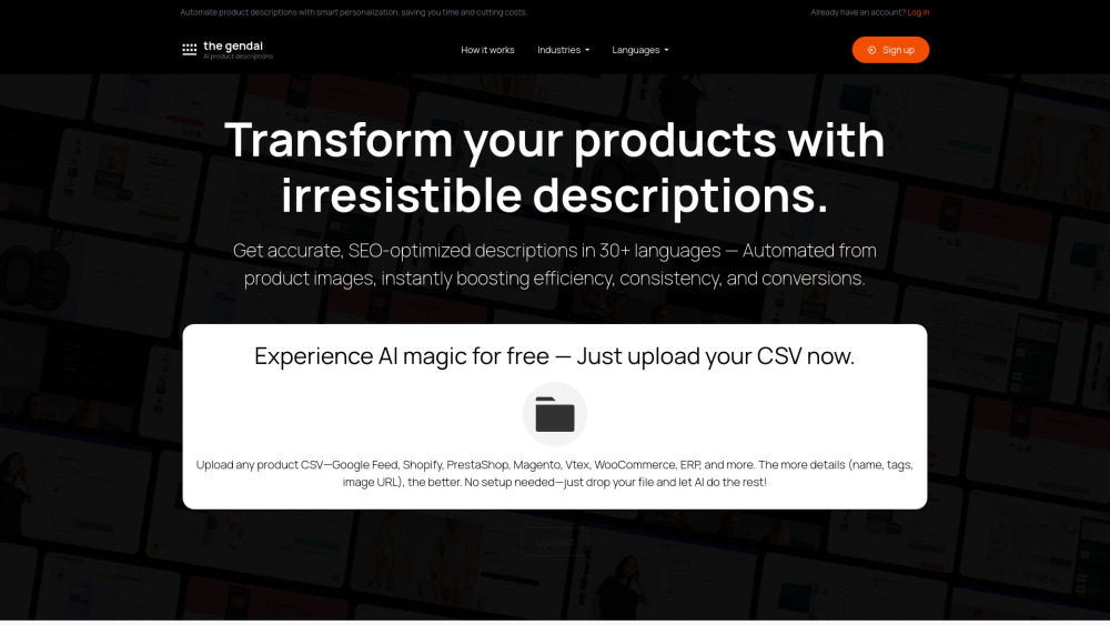 T website screenshot
