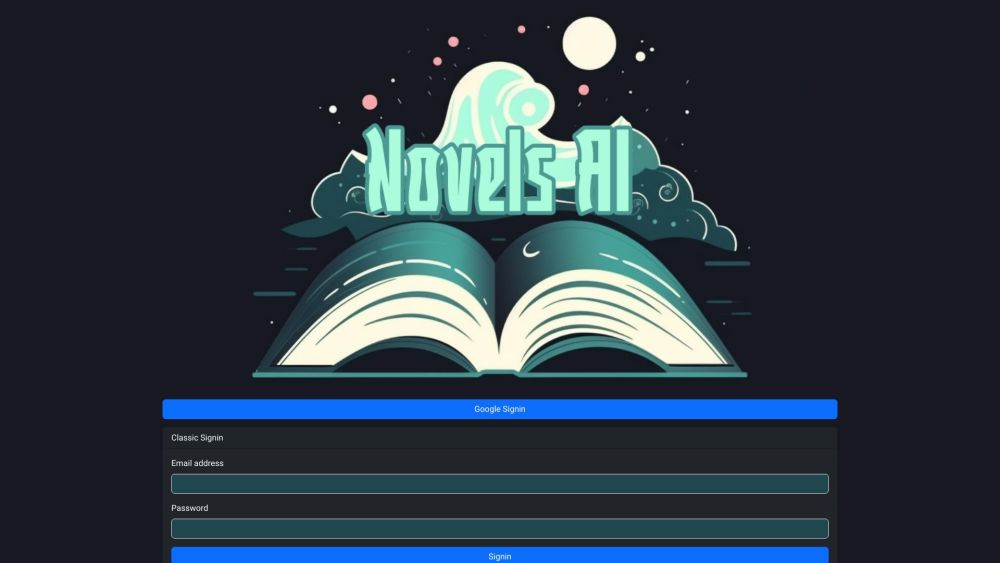Novels Ai website screenshot