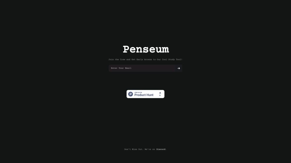 Penseum website screenshot