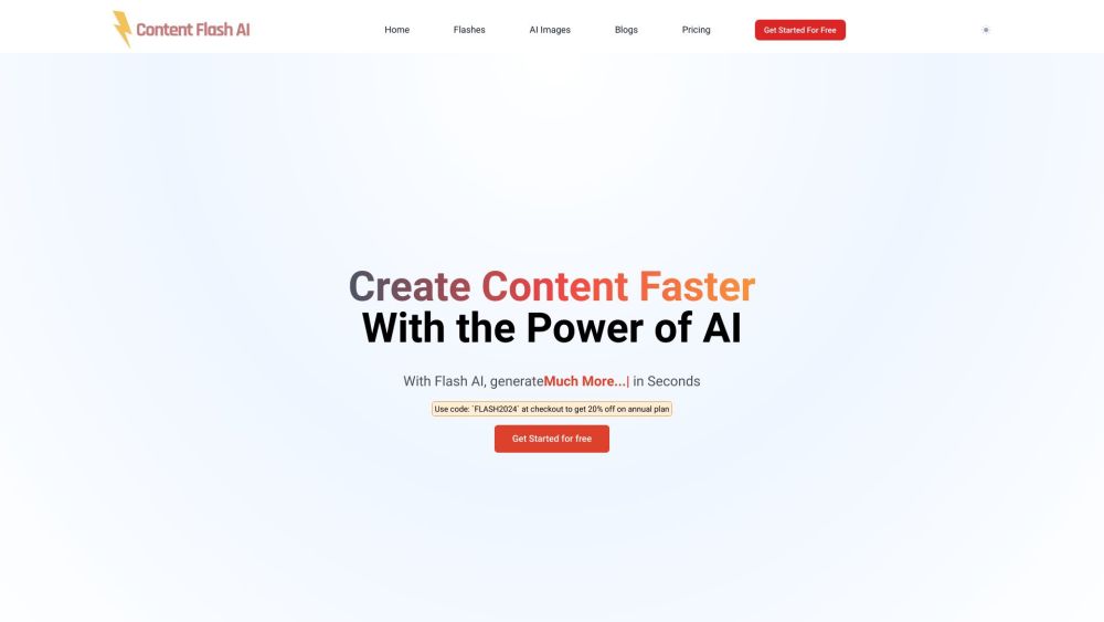 Content Flash Ai website screenshot