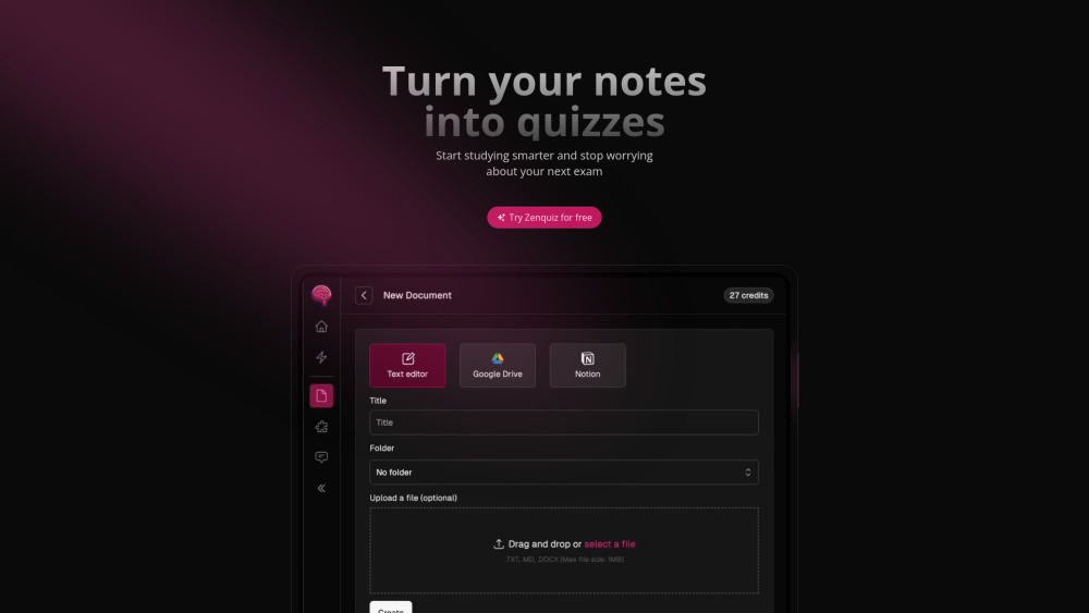 Zenquiz App website screenshot
