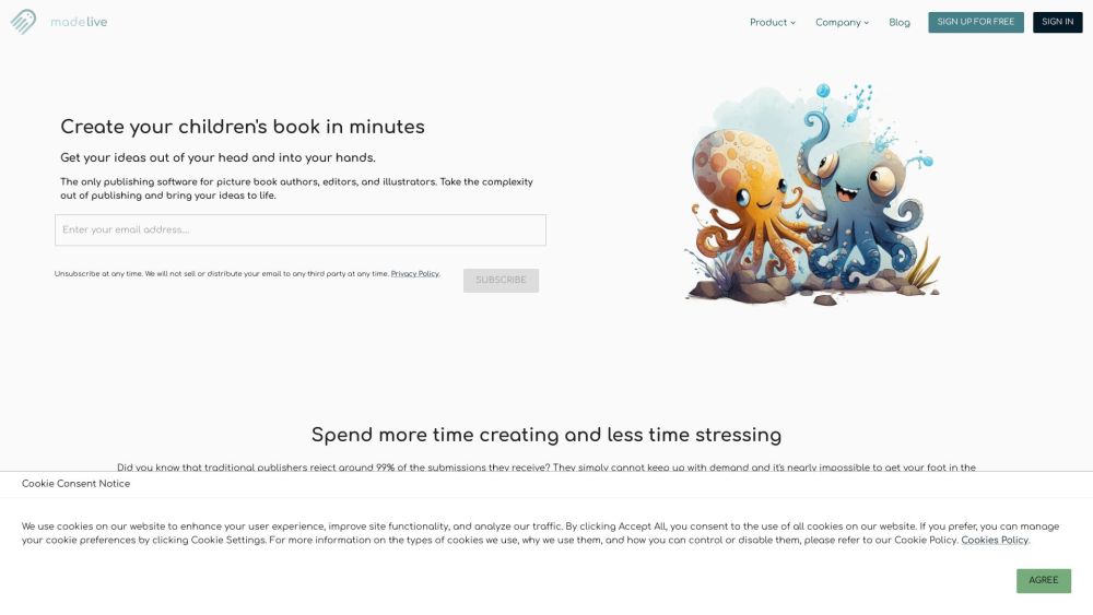 Made Live website screenshot